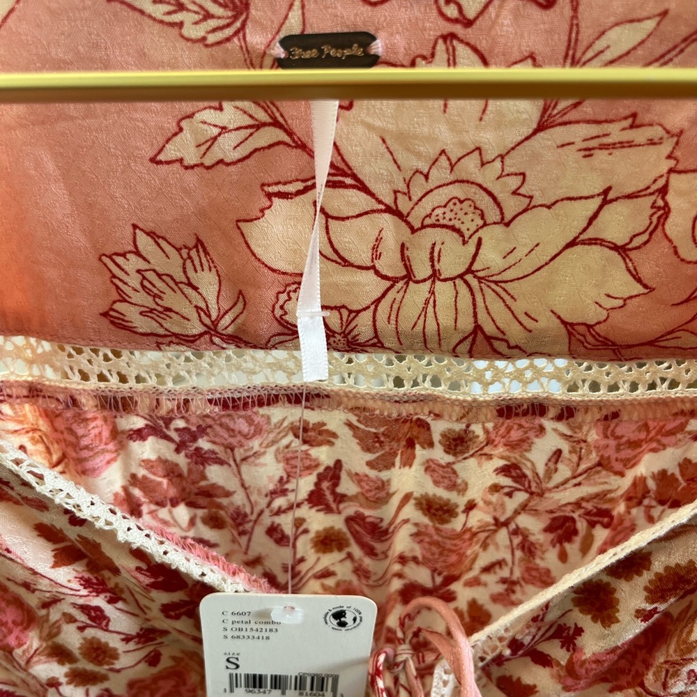 Free People Floral Pink Long Sleeve Dress - Picture 2 of 3